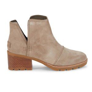 Sorel Cate Suede Booties Size 8 Tan